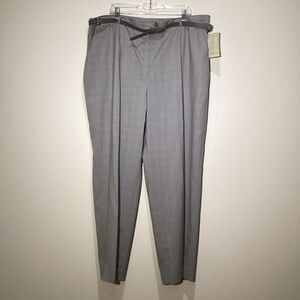 Covington Women's Gray & White Check Paints with Gray Belt